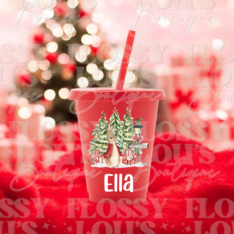 Christmas Cold Cup- Bunny