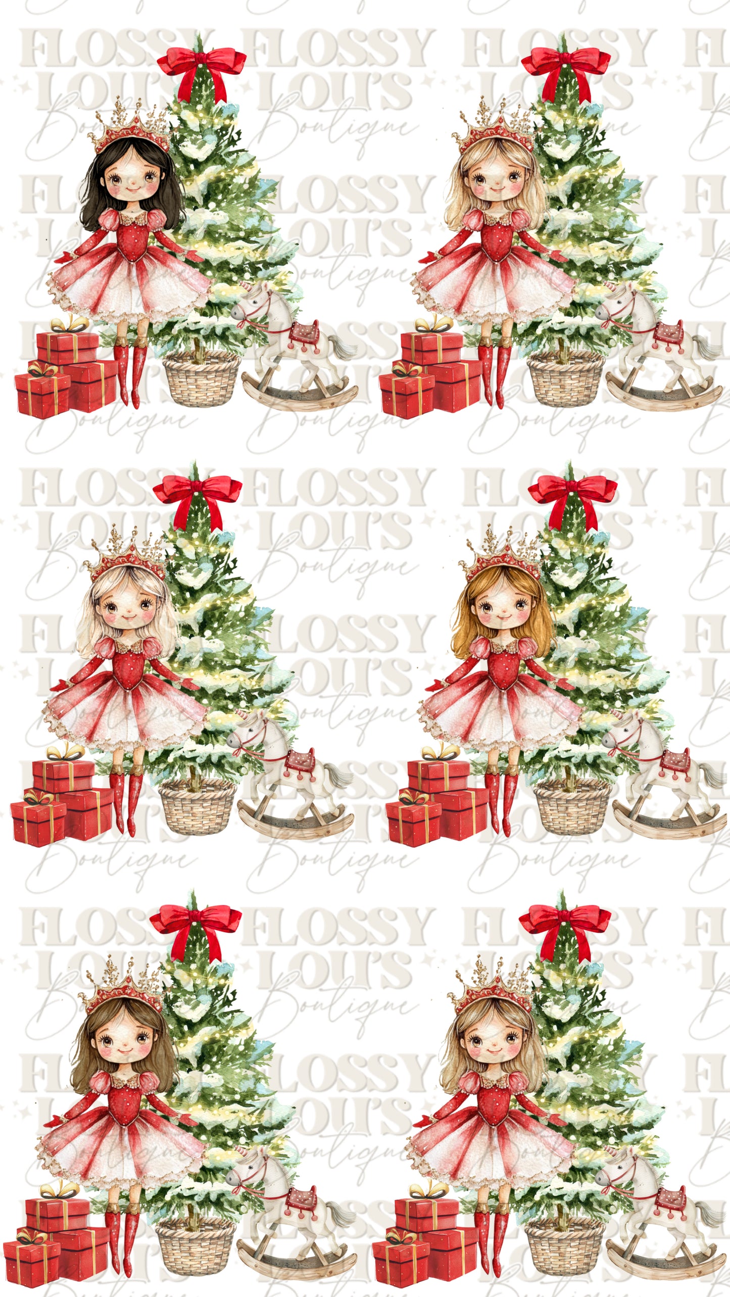 Red Sugarplum Girl Bow