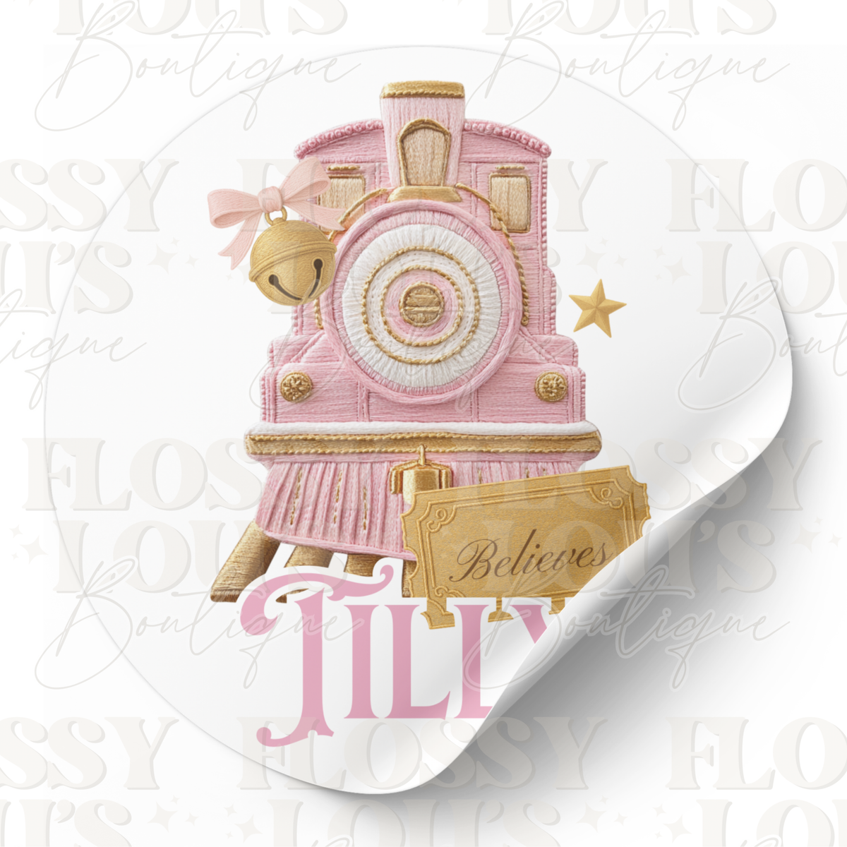Christmas - Sticker - Embroidery Train