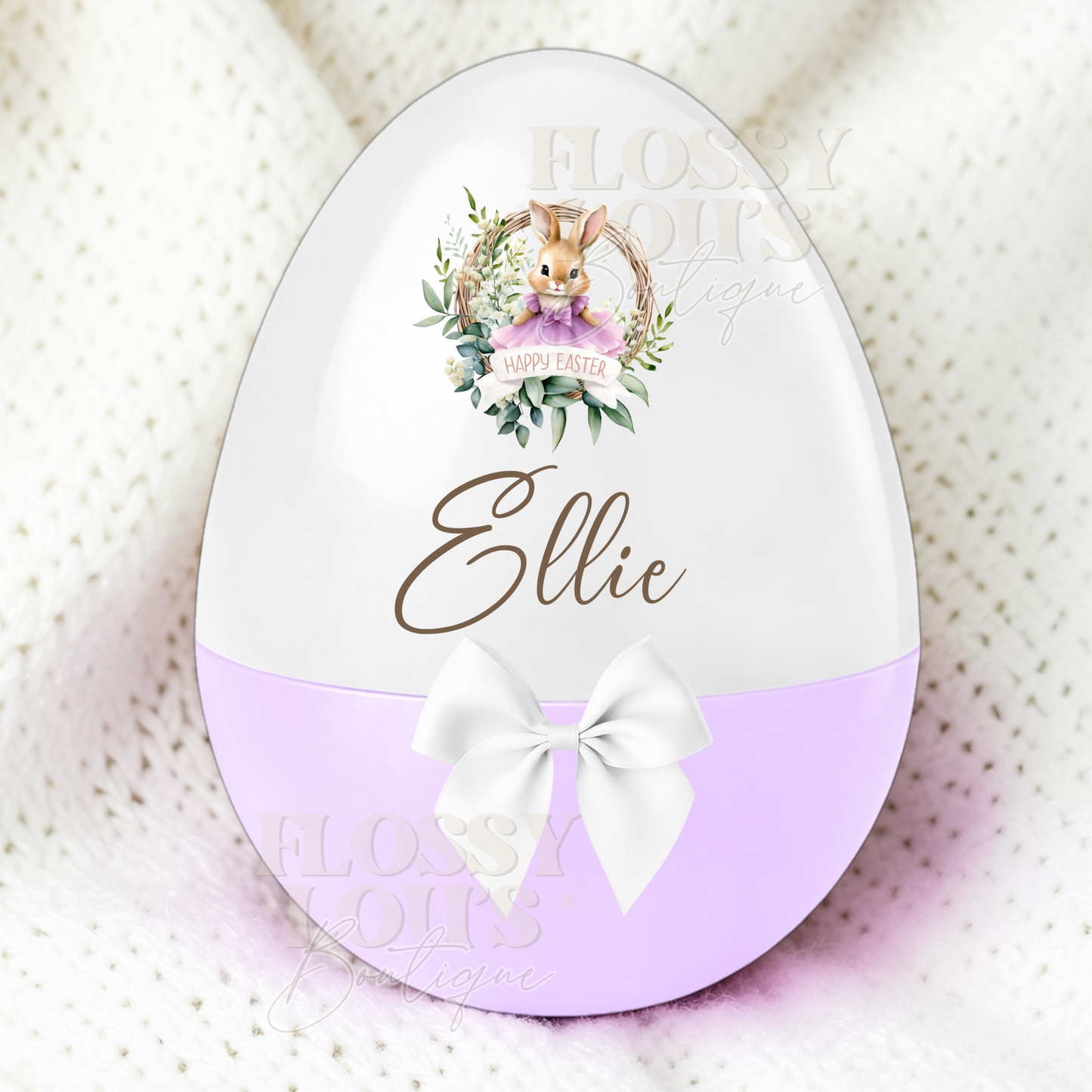 White & Lilac Jumbo Egg