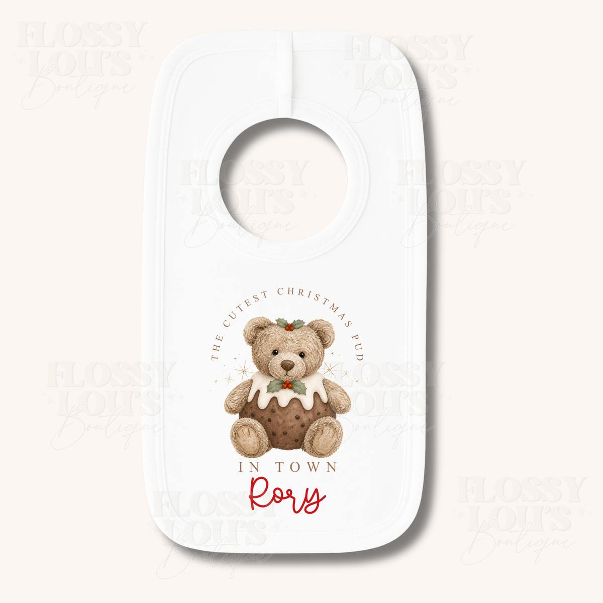 Christmas - Bib - Pudding Bear