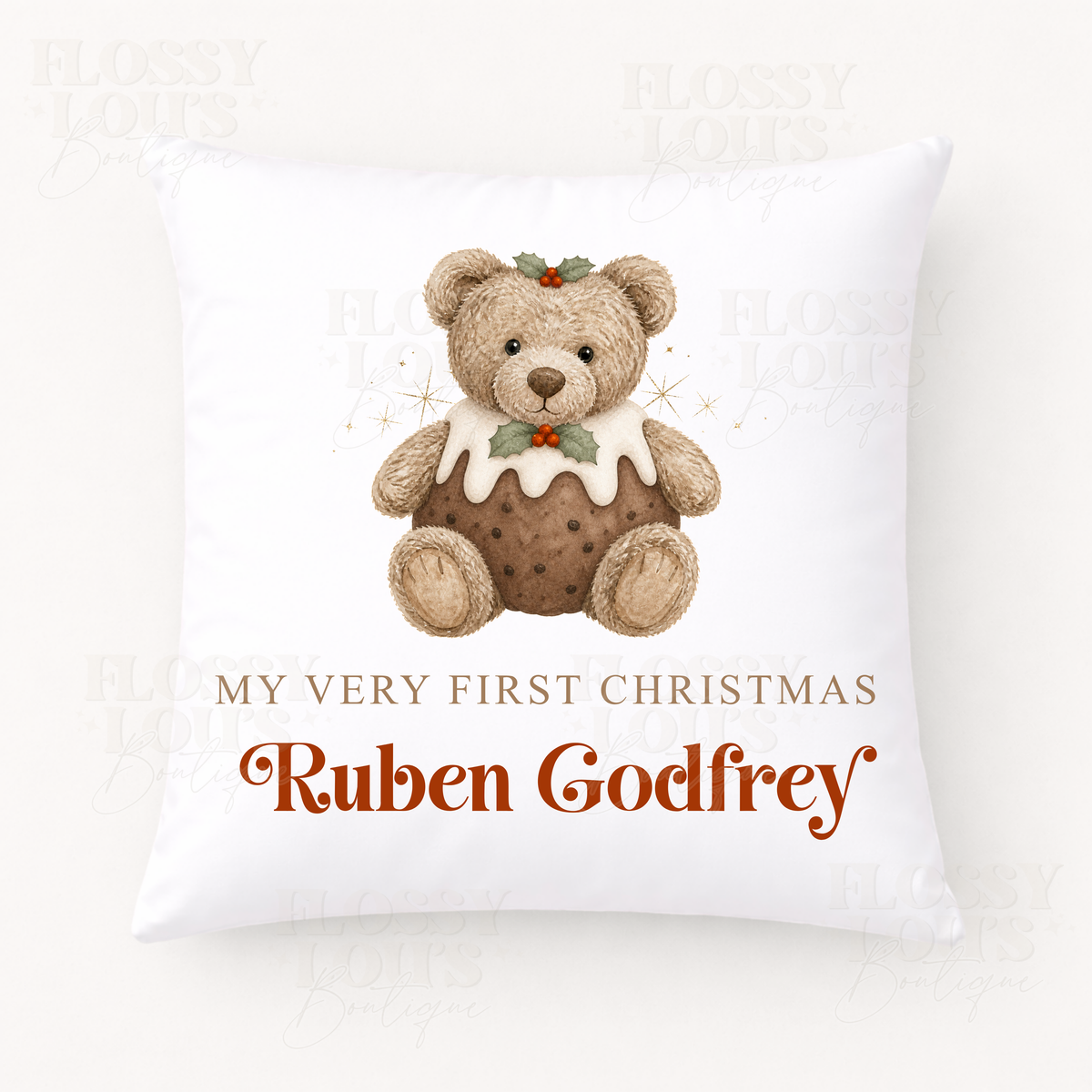 Christmas - Cushion Cover - Pudding Bear