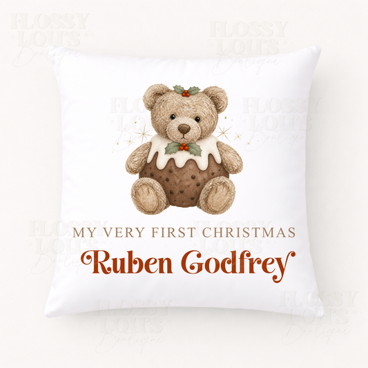 Christmas - Cushion Cover - Pudding Bear