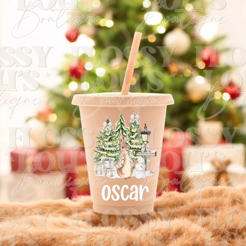Christmas Cold Cup- Bunny