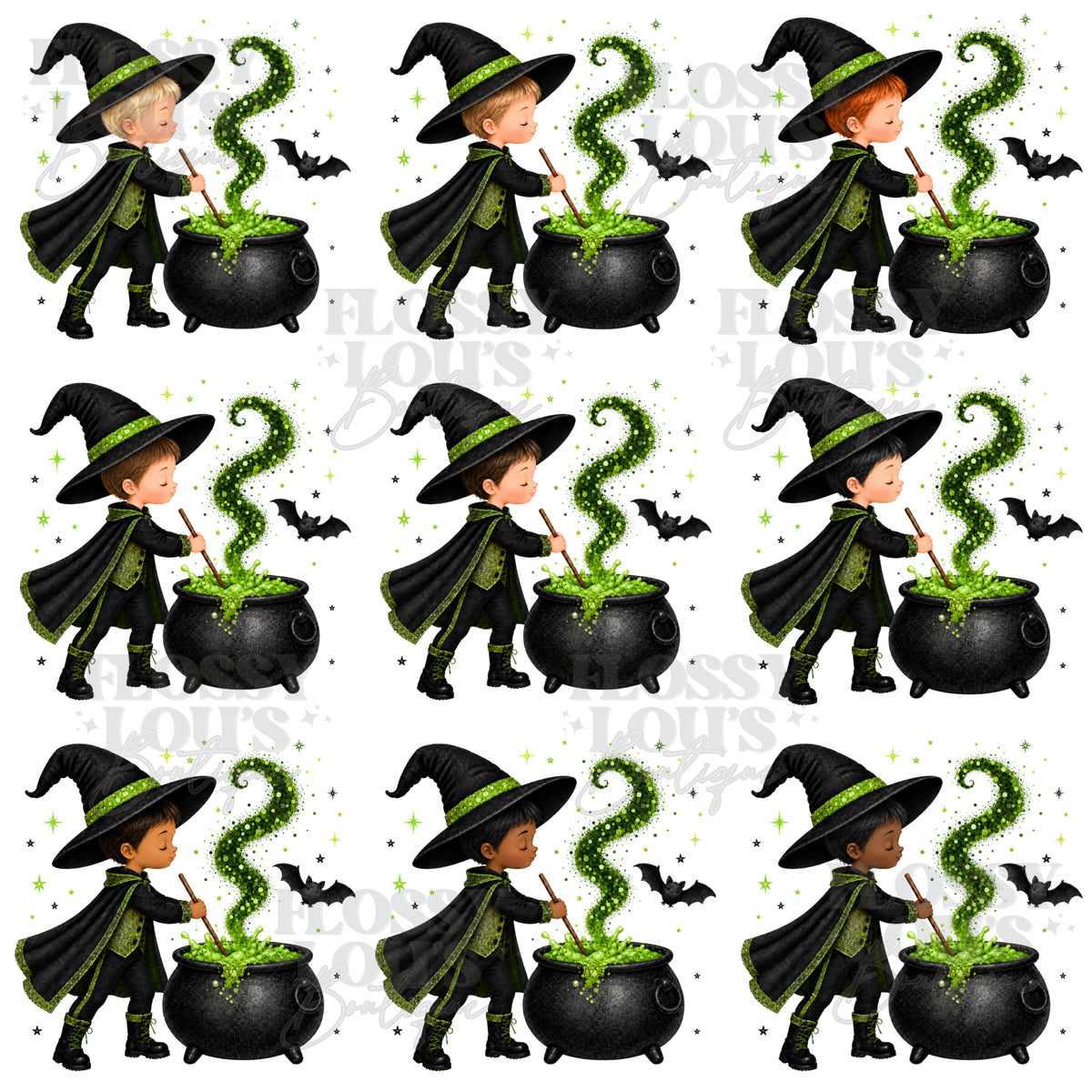 Halloween - Trick or Treat Tote Bag - Boy & Girl Cauldron