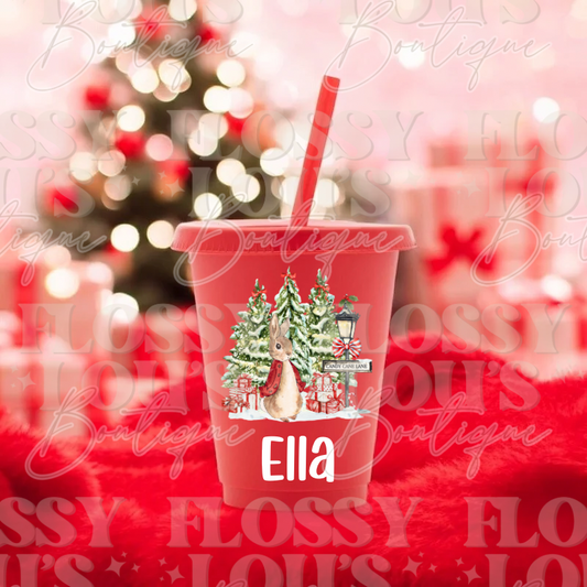 Christmas Cold Cup- Bunny