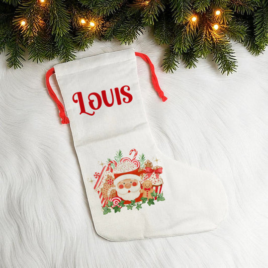 Stocking- Santa Bakery Design