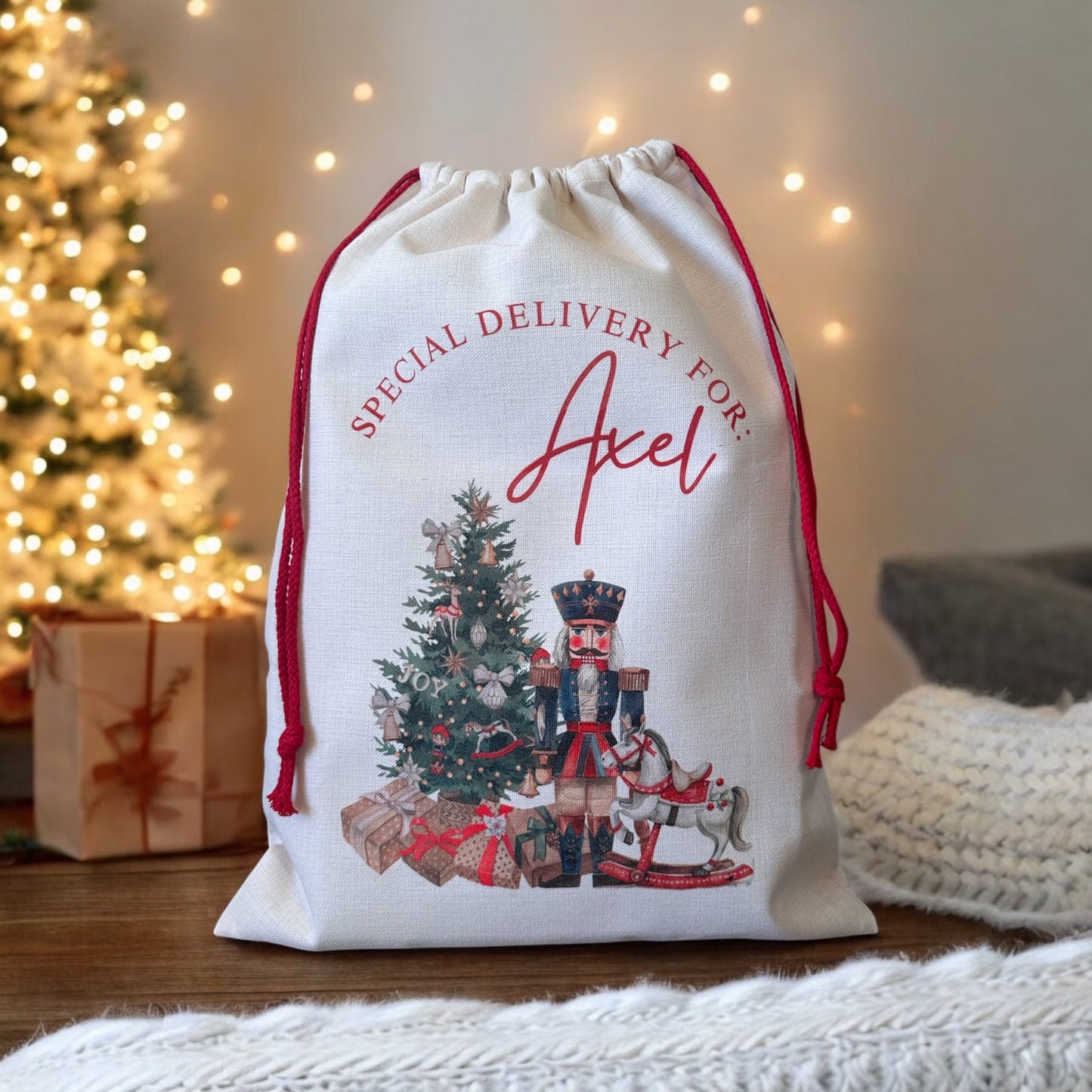 Large Christmas Sack- Nutcracker Design