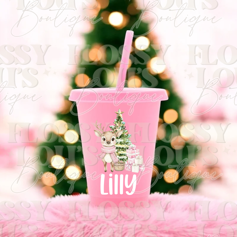 Christmas Cold Cup- Reindeer
