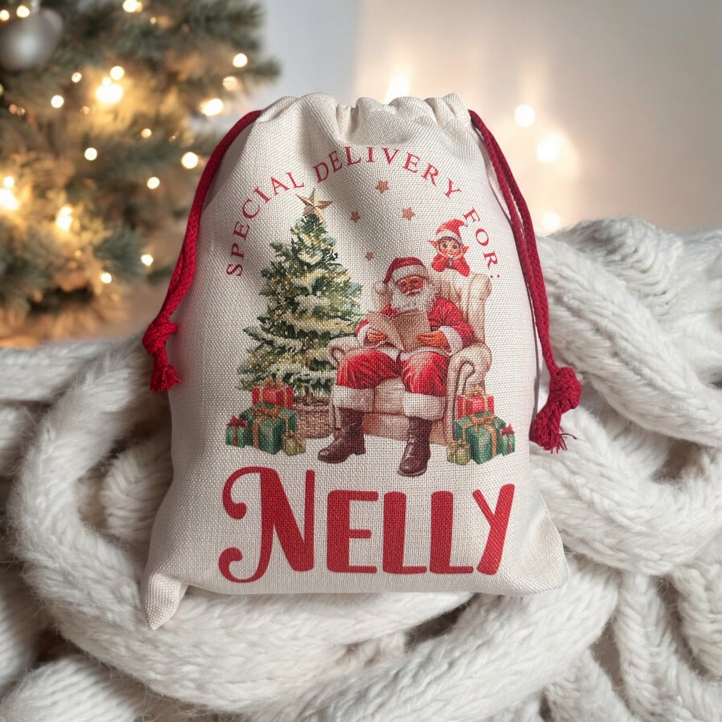 Mini Christmas Sack- Santa Story Telling Design