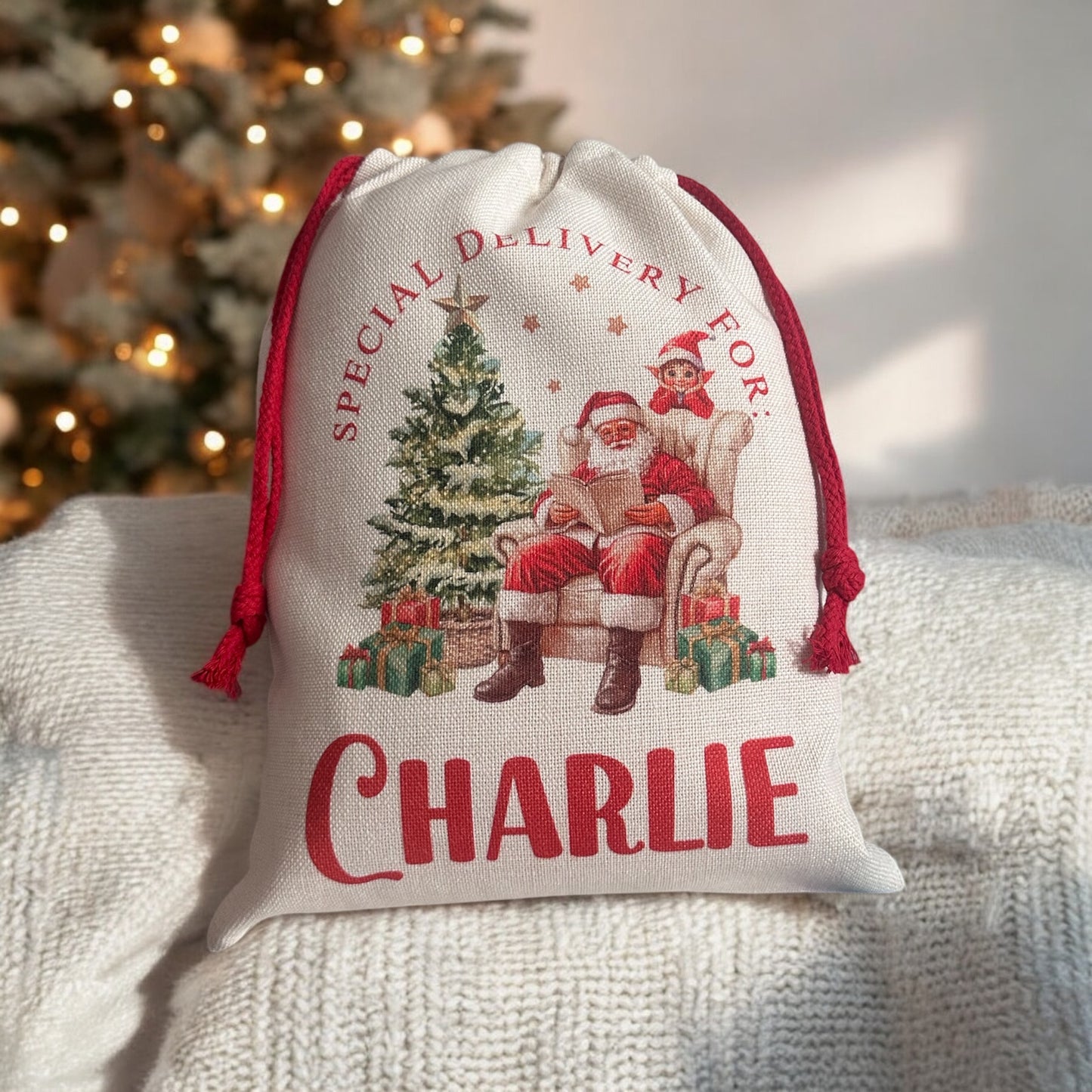 Mini Christmas Sack- Santa Story Telling Design