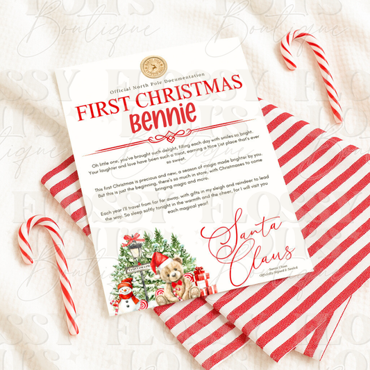 First Christmas Certificate- Red