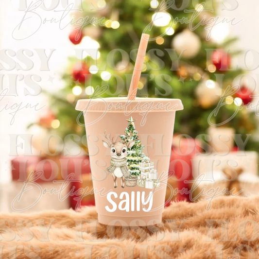 Christmas Cold Cup- Reindeer