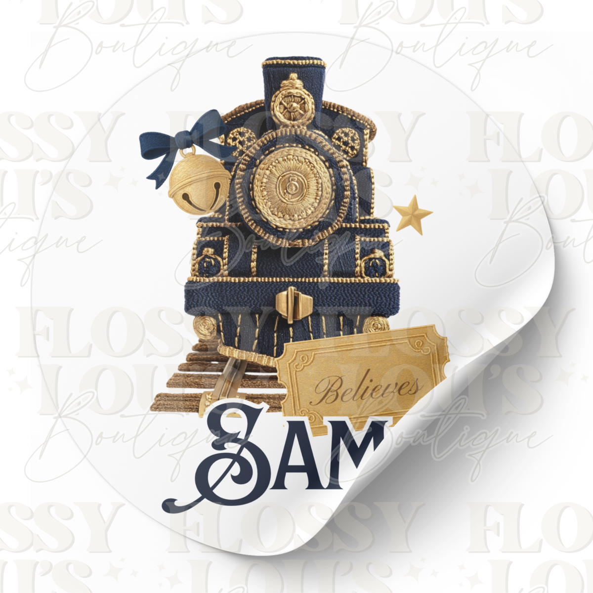 Christmas - Sticker - Embroidery Train