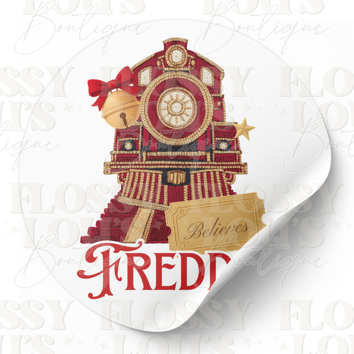 Christmas - Sticker - Embroidery Train