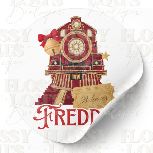 Christmas - Sticker - Embroidery Train