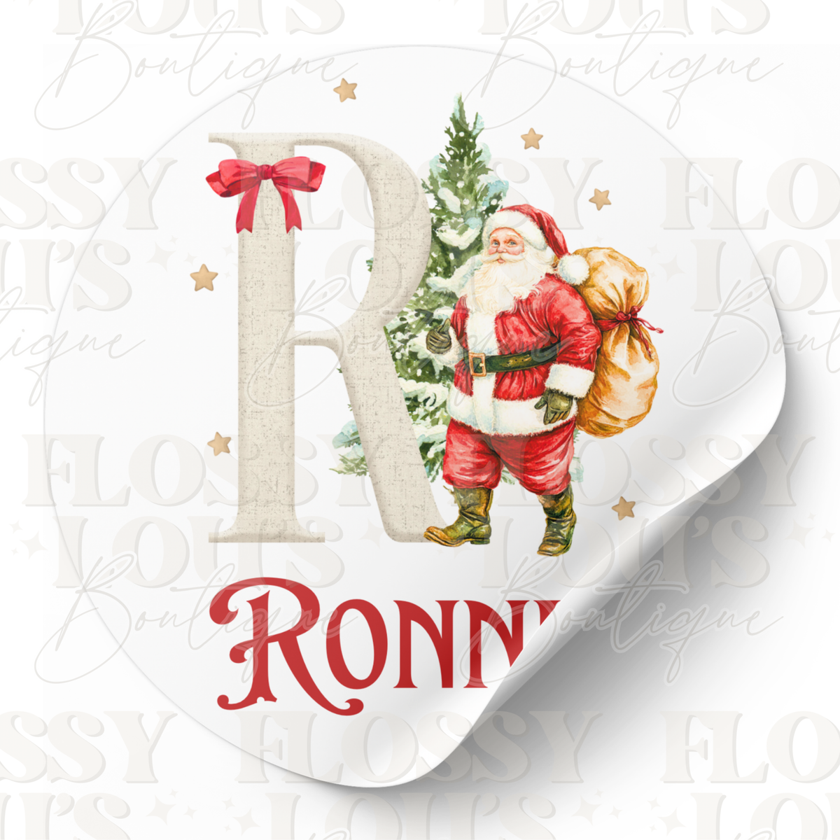 Christmas - Sticker - Santa Initial