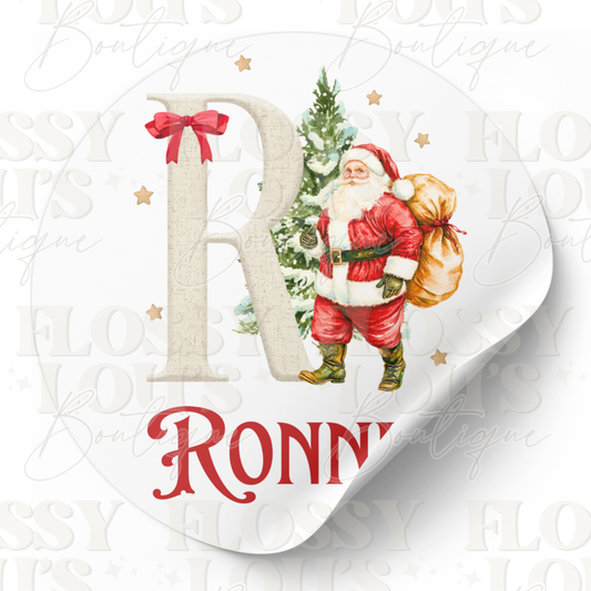 Christmas - Sticker - Santa Initial
