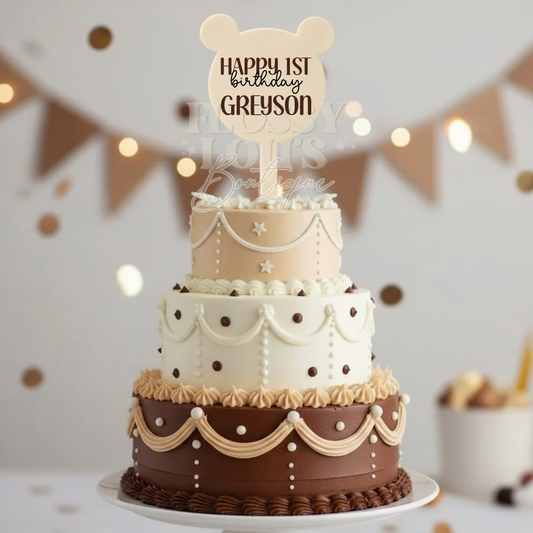Birthday Cake Topper - Bear