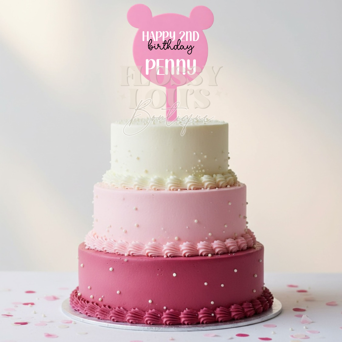 Birthday Cake Topper - Bear