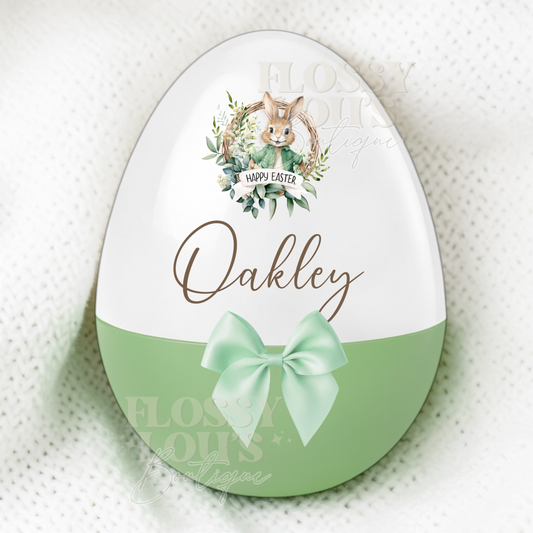White & Sage Green Jumbo Egg