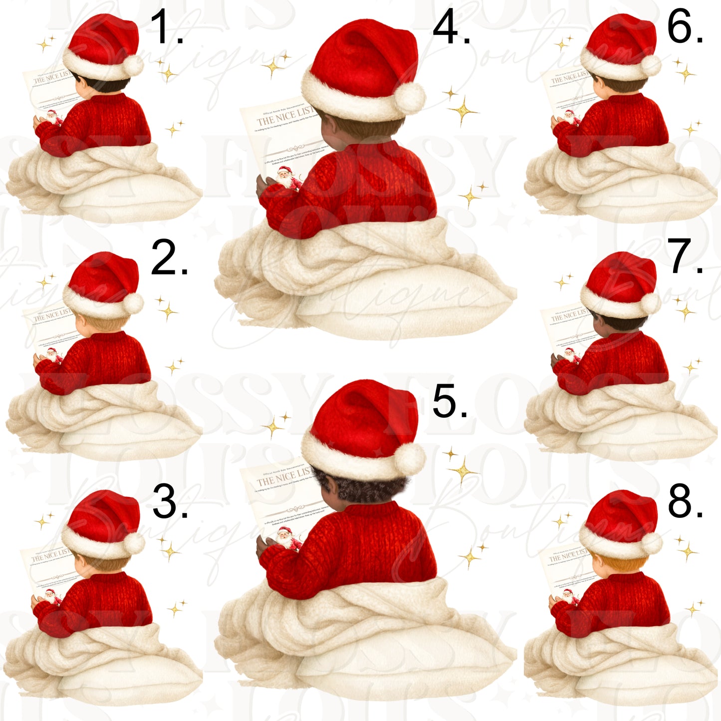 White Bauble- Santa Please Stop Here For
