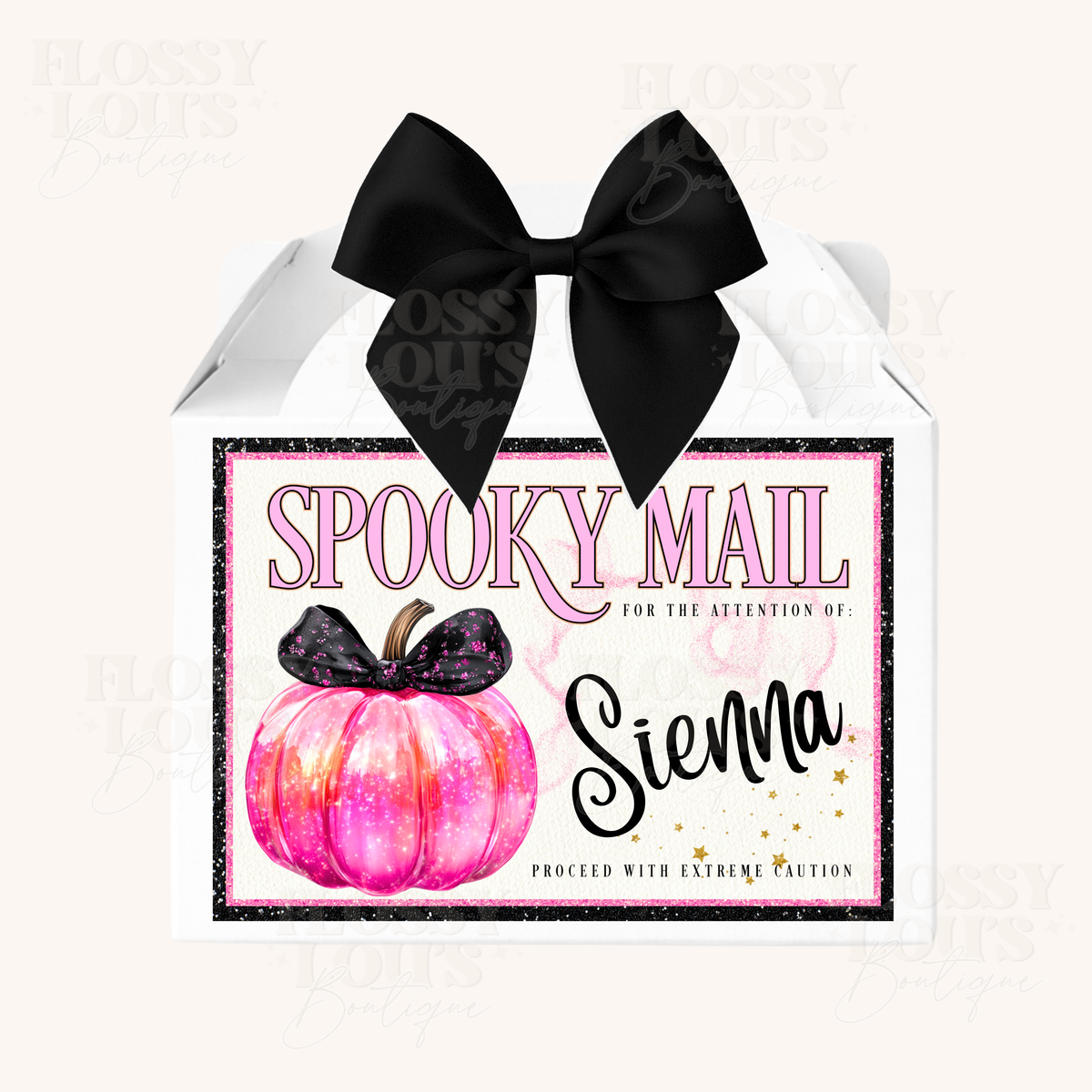 Halloween - Treat Box - Glittery Pumpkin
