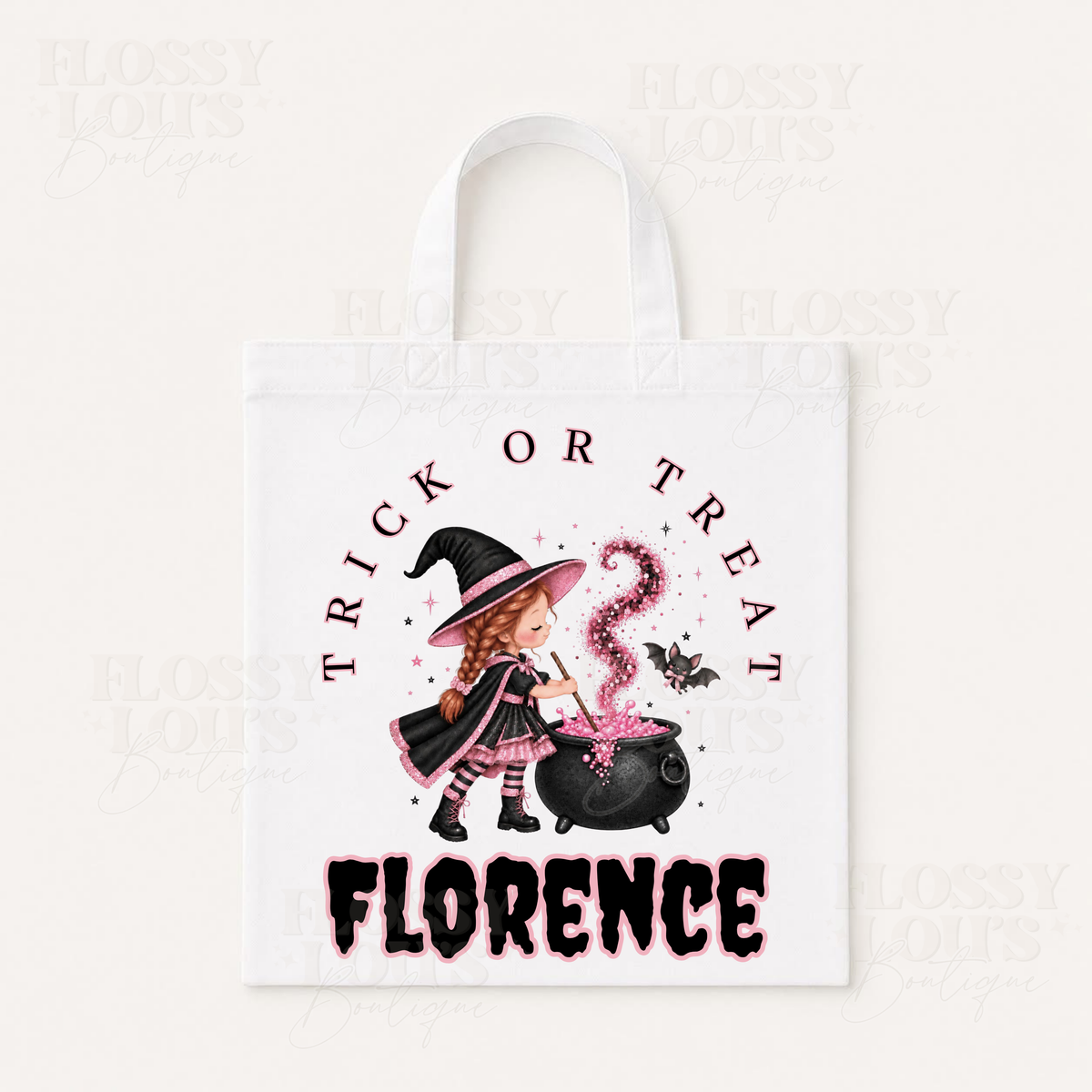 Halloween - Trick or Treat Tote Bag - Boy & Girl Cauldron