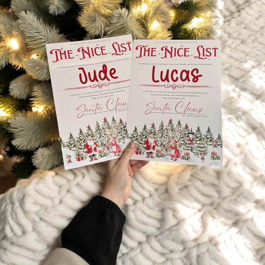 Nice List Certificate- North Pole Villiage