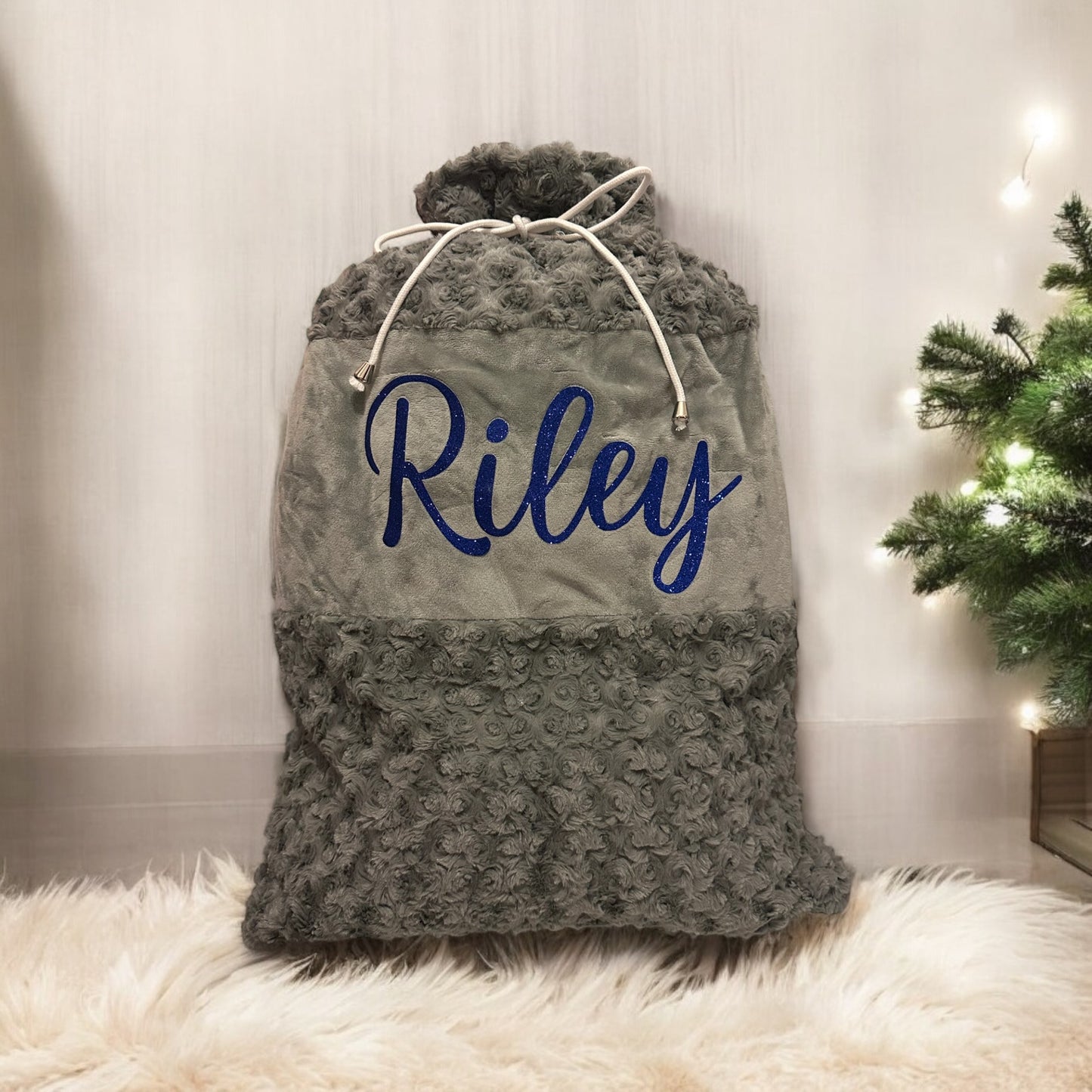 Large Plush Sack- Grey