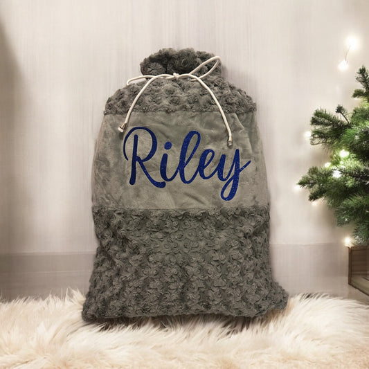Large Plush Sack- Grey
